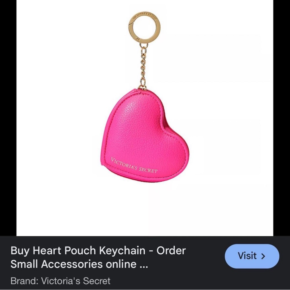 Victoria's Secret Heart Pouch Keychain